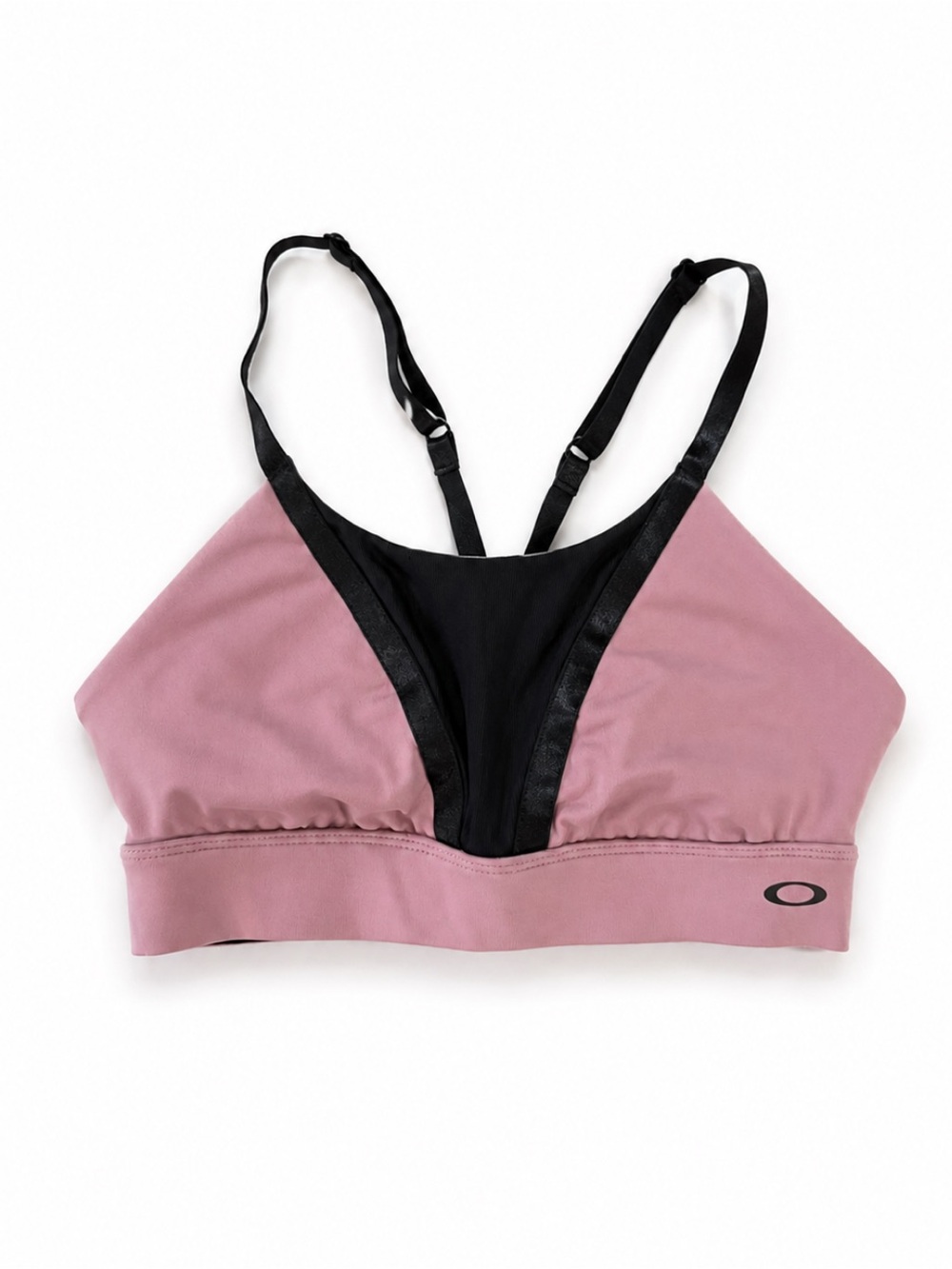 Oakley Strappy Sports Bra Dusty Mauve Black Women’s Small